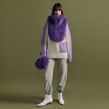몰리올리 FLO fur dicky muffler [purple]