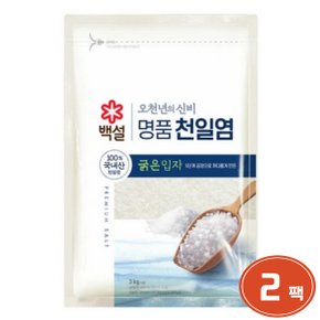 CJ제일제당 백설 오천년의 신비 명품 천일염 굵은입자 3kg [2개]