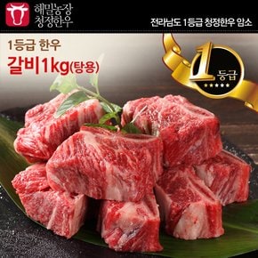 [냉동][해밀농장]전라도 청정한우 1등급 갈비(탕용) 1kg