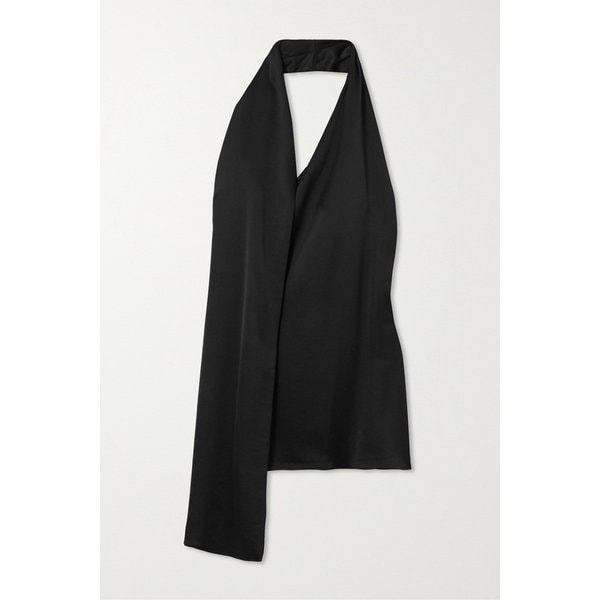 드레이프 저지 홀터넥 탑 블랙 1647597306824285