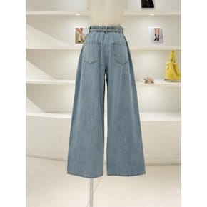 [여주점] 여성 빅 포켓 포인트 벨티드 데님 (L262PSA431)