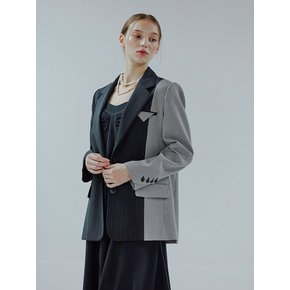 Two Button Single Jacket, Mix Black