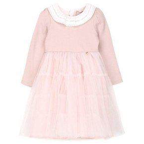 P2632O650 아동 여아 프릴 카라 골지 샤 원피스