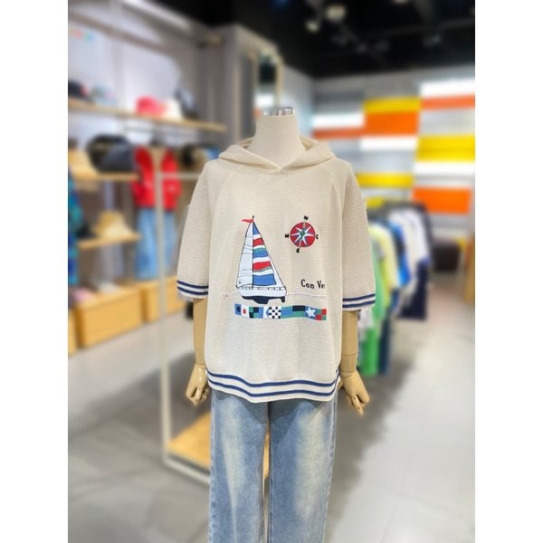 [여주점] 돛단배 나그랑 후드 니트 (BAKPB7531)
