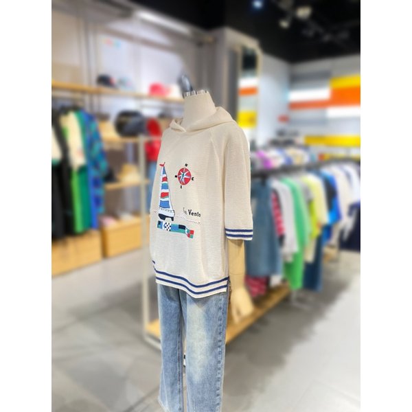 [여주점] 돛단배 나그랑 후드 니트 (BAKPB7531)