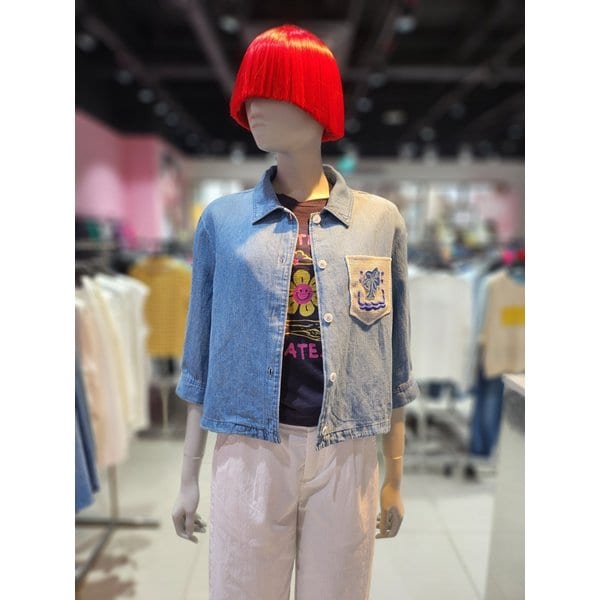 [부산점] 야자수 스트링 데님 셔츠 BABLA8631