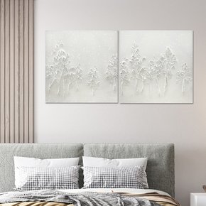 현대미술작품 유화 나무 풍경화 액자 침실 벽장식 인테리어 현관그림 (50x50cm)