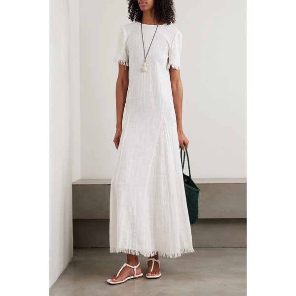 스타우드 르 아브르 프린지 코튼 거즈 미디 원피스 46376663162985465