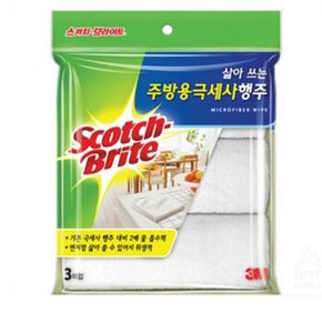 3M 삶아쓰는 주방용 극세사행주 3매입 300x320mm