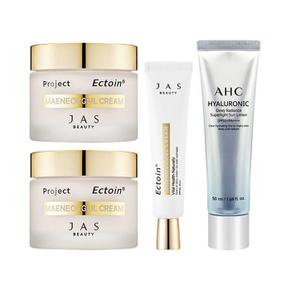 [쟈스] 엑토인 맨얼굴 크림 55ml x2 + 30ml + AHC 히아루로닉 선로션 50ml (S10640400)