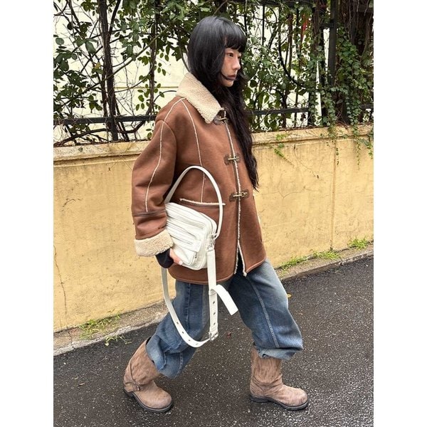 [수민 PICK][단독] 스웨이드 무스탕 점퍼 AM5XM88093