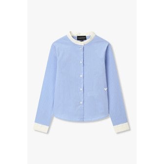 엠포리오아르마니주니어 [여아] 배색 스트라이프 스트레치 셔츠 0465361002000