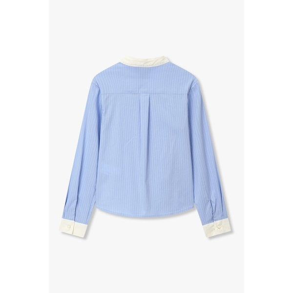 [여아] 배색 스트라이프 스트레치 셔츠 0465361002000