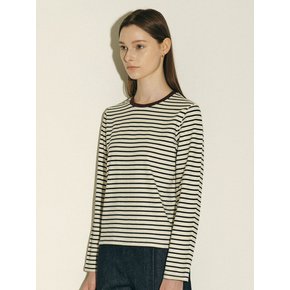 long sleeve stripe t-shirt_brown