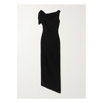 더로우 나사우 드레이프 실크 크레이프 맥시 드레스 블랙 1647597340634509