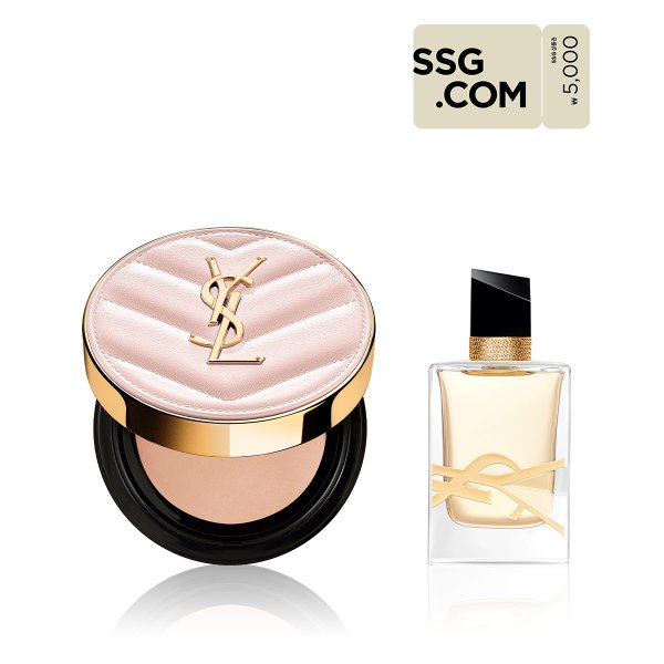 [4월/SSG단독] 메쉬 핑크 쿠션 세트(+리브르 오 드 빠르펭 7.5ml)