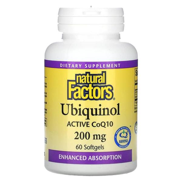 미국직구 Natural Factors 내추럴팩터스 유비퀴놀 액티브 코큐텐 200mg 60소프트젤