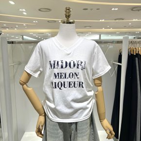 [AK수원점] [밸리걸] 브이넥 레터링 티셔츠 826020