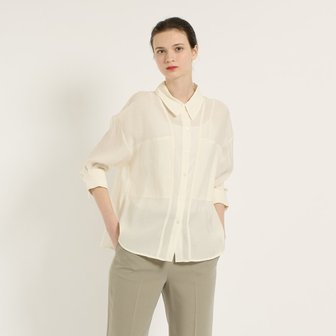 BCBG [여주점] 롤업 긴팔 블라우스 B5C7G471