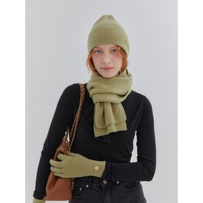 ANC BEANIE & MUFFLER & GLOVES SET_GREEN