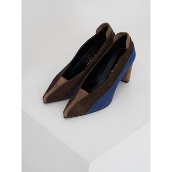 쥬다르 multi suede rara pumps blue