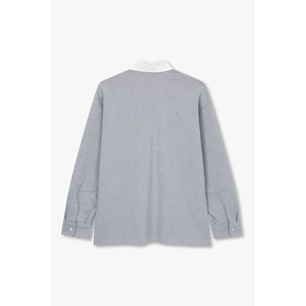 [MEN] 엘보우 패치 럭비 카라티셔츠 9156122111083