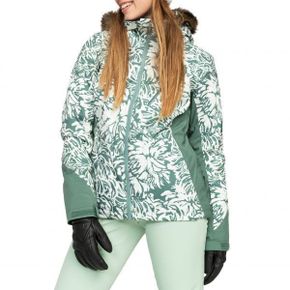 3785534 Roxy Jet Ski Premium Snow Jacket with Removable Faux Fur Trim and Hood