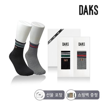 닥스 양말 신사 컴캐중목 네줄링글 2족세트 DK24820