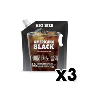 아메리카노 블랙 대용량파우치음료  1.5L  x 3개