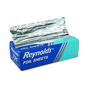 미국 레이놀즈 호일 Reynolds 721 12 Length x 103/4 Width Plain InterFolded Foil Sheet 6 Pac