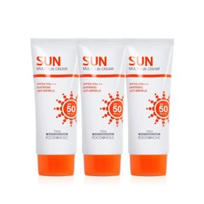 (3개)푸드어홀릭 멀티 선크림 70ml SPF50/PA+++