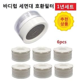 세면대전용 세련된 녹물제거 바디럽퓨어썸호환필터 6개