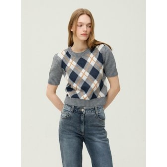 이비엠 에디션바이미샤 클래식 아가일 풀오버 EMQ2KPO260