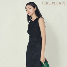[FINE PLEATS] 피네 플리츠 베이직 민소매 탑 블랙