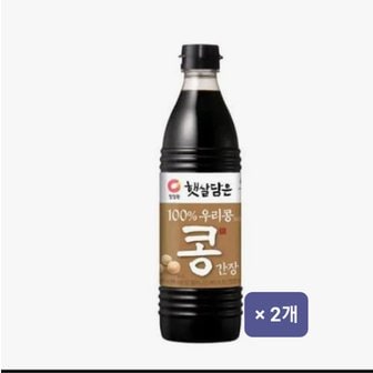 청정원 햇살담은 100%우리콩간장840ml x 2ea