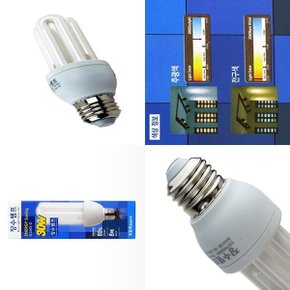 30W 주광색전구 삼파장전구 전구30W 화장실전구 형광램프