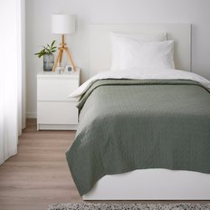 IKEA SSG 셸락스 베드스프레드 그레이그린 150x250cm 폴리에스테르100%