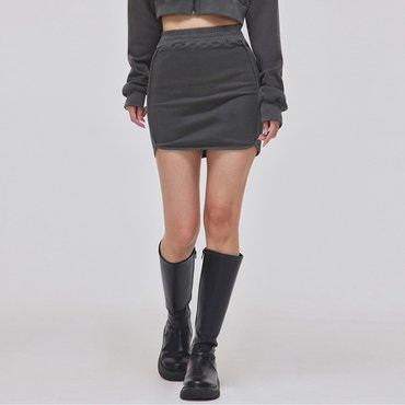 탑걸 [TOPGIRL] SKINNY RIB BLOCK MINI SKIRT_T326BT707(CG)