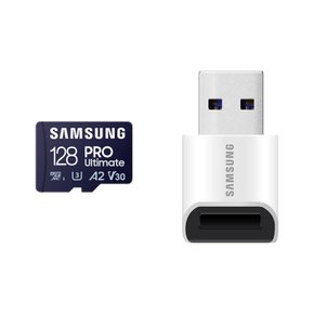 전자 공식인증 마이크로SD카드 PRO Ultimate + 리더기 128GB MB-MY128SB/WW EL