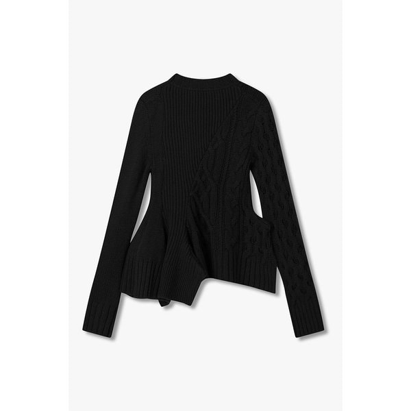 여성 울 니트 페플럼 풀오버 6415330121000