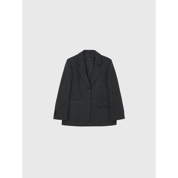 소이 울 싱글 자켓_차콜 헤링본 / SOY WOOL SINGLE JACKET_CHARCOAL HERRINGBONE