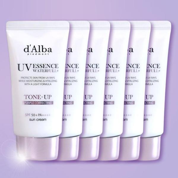 확대된 대표 달바 워터풀 퍼플 톤업 선크림 비건 물광 50ml x 6개(1)