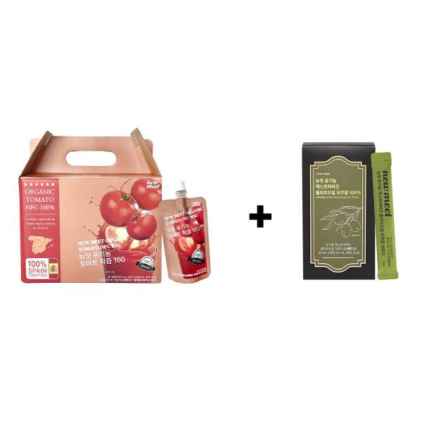 [M](핫이슈) 뉴밋 유기농 엑스트라버진 올리브오일 + NFC토마토착즙 세트