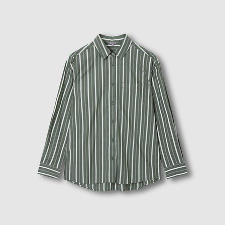 JAJU 여 루즈핏 스트라이프 셔츠 J115303003050