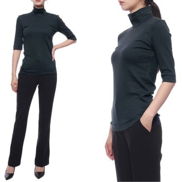 브루넬로쿠치넬리 24FW 여성 모닐리 터틀넥 반팔티셔츠 (M0TC8EL504 C7186 24F)