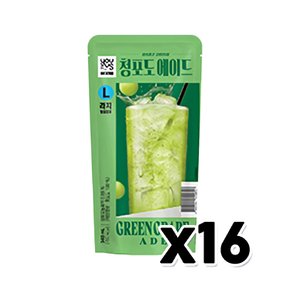 유어스 청포도에이드 L 아이스파우치음료 340ml x 16개