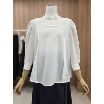 LINE [여주점] [라인]차이나 카라 배색 블라우스NWBLOH0600