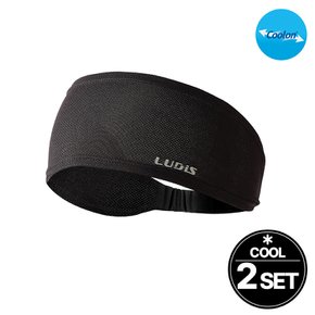 아웃도어 LUPEUA01 블랙 쿨 러닝 헤드밴드 2SET