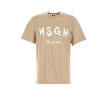 MSGM 24SS 엠에스지엠 반팔 티셔츠 3640MM510247002 23 Beige o Tan