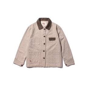 Round Pocket Work Jacket - Beige